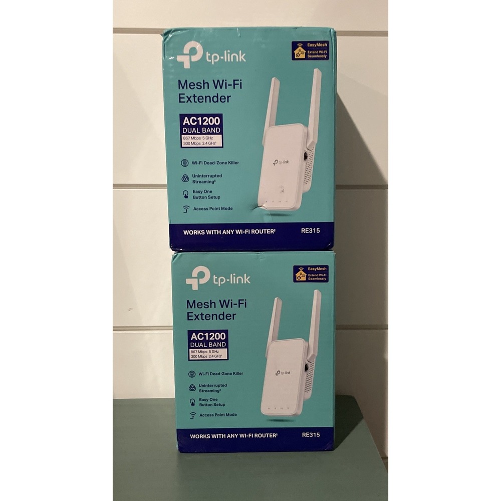 TP-LINK | RE315 AC1200 Dual Band | Mesh Wifi Extender | OB--LOT Of 2